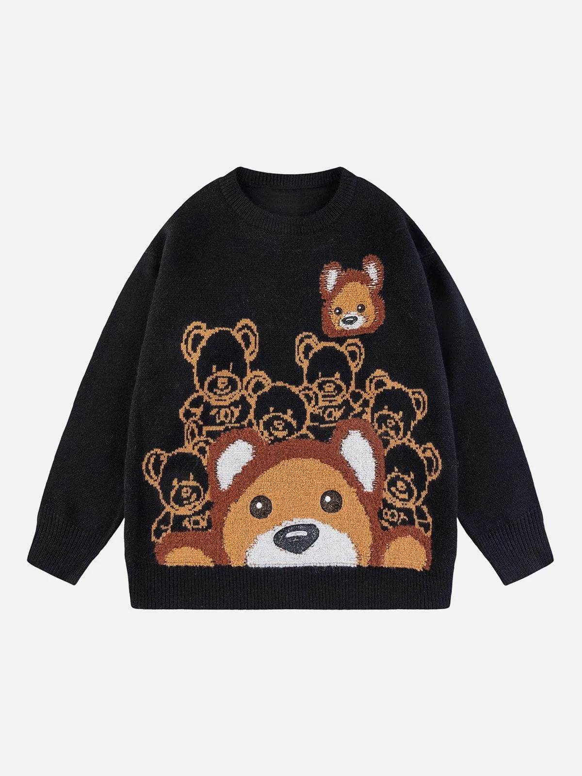 AlanBalen® - Flocked Bear Sweater