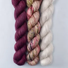 Apple Season, Plum, Seal Point - Pillowy Cowl Set - Babette