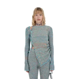 ASSYMETRIC CARDI BLUE