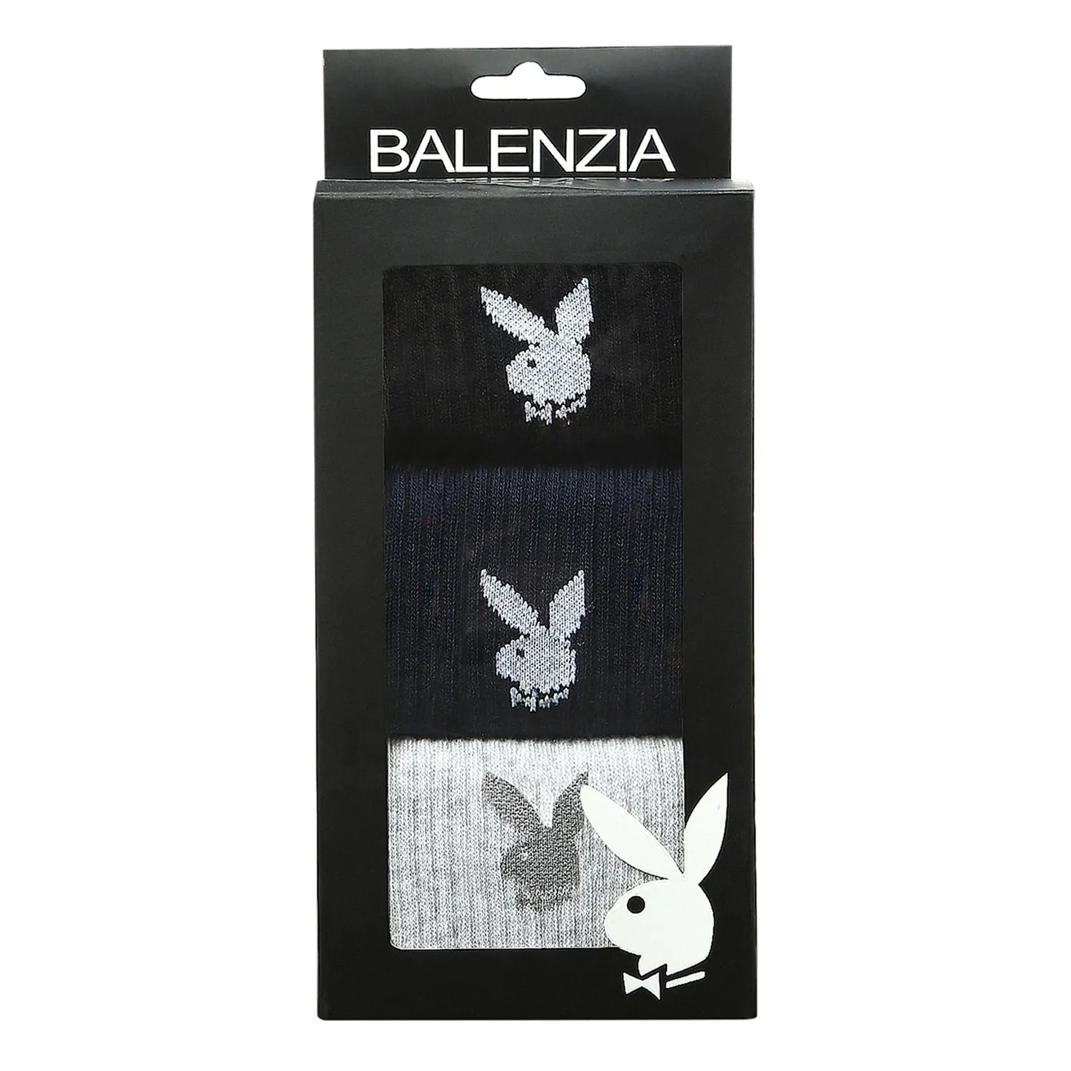 BALENZIA Men's Playboy Solid Crew Socks  |  3-Pack | Free Size