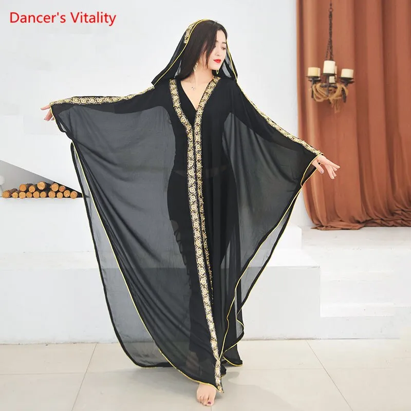 Belly Dance Coat Long Sleeve Robe Practice Clothes High-end Dancewear Female Temperament Cloak Performance Clothing