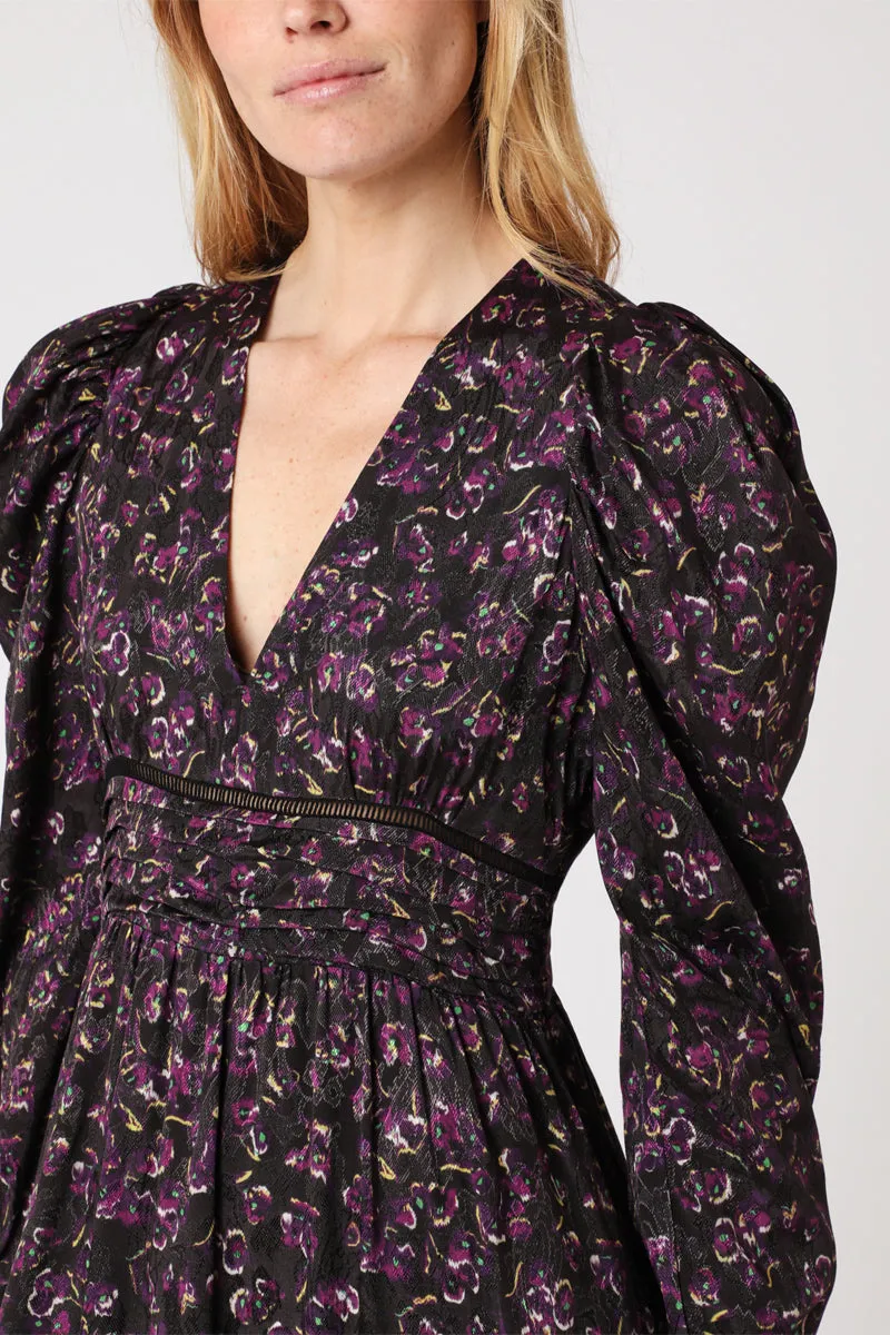 Berenice - Robe Patineuse Noir Et Violet