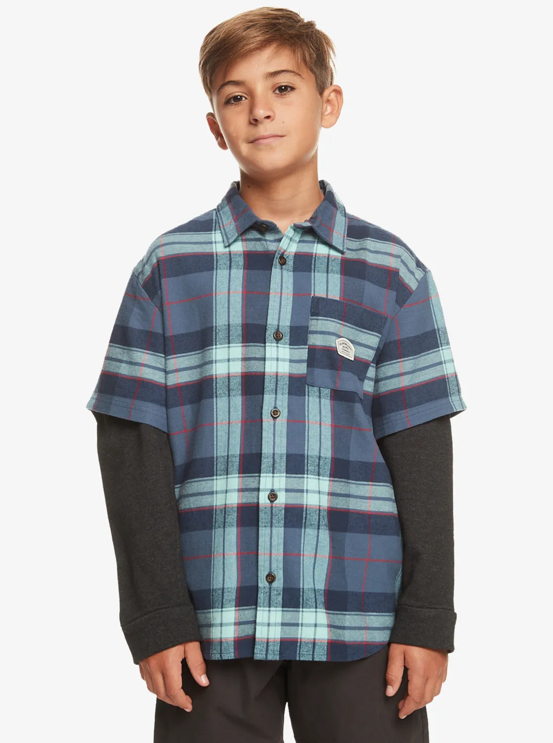 Boys 8-16 Check This Up Oversized Long Sleeve Shirt - Naval Academy