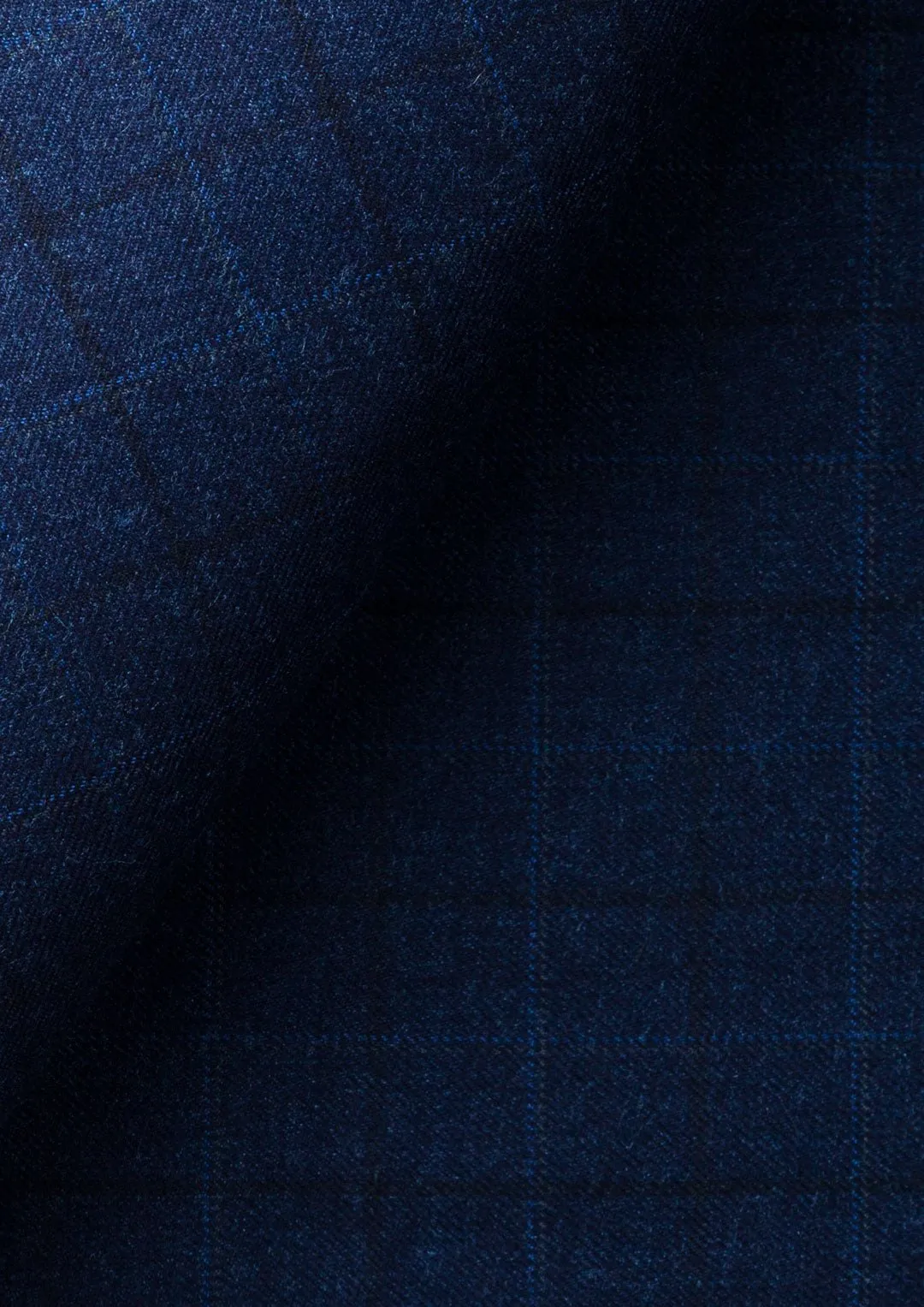 Deep Blue Flannel Windowpane Vest