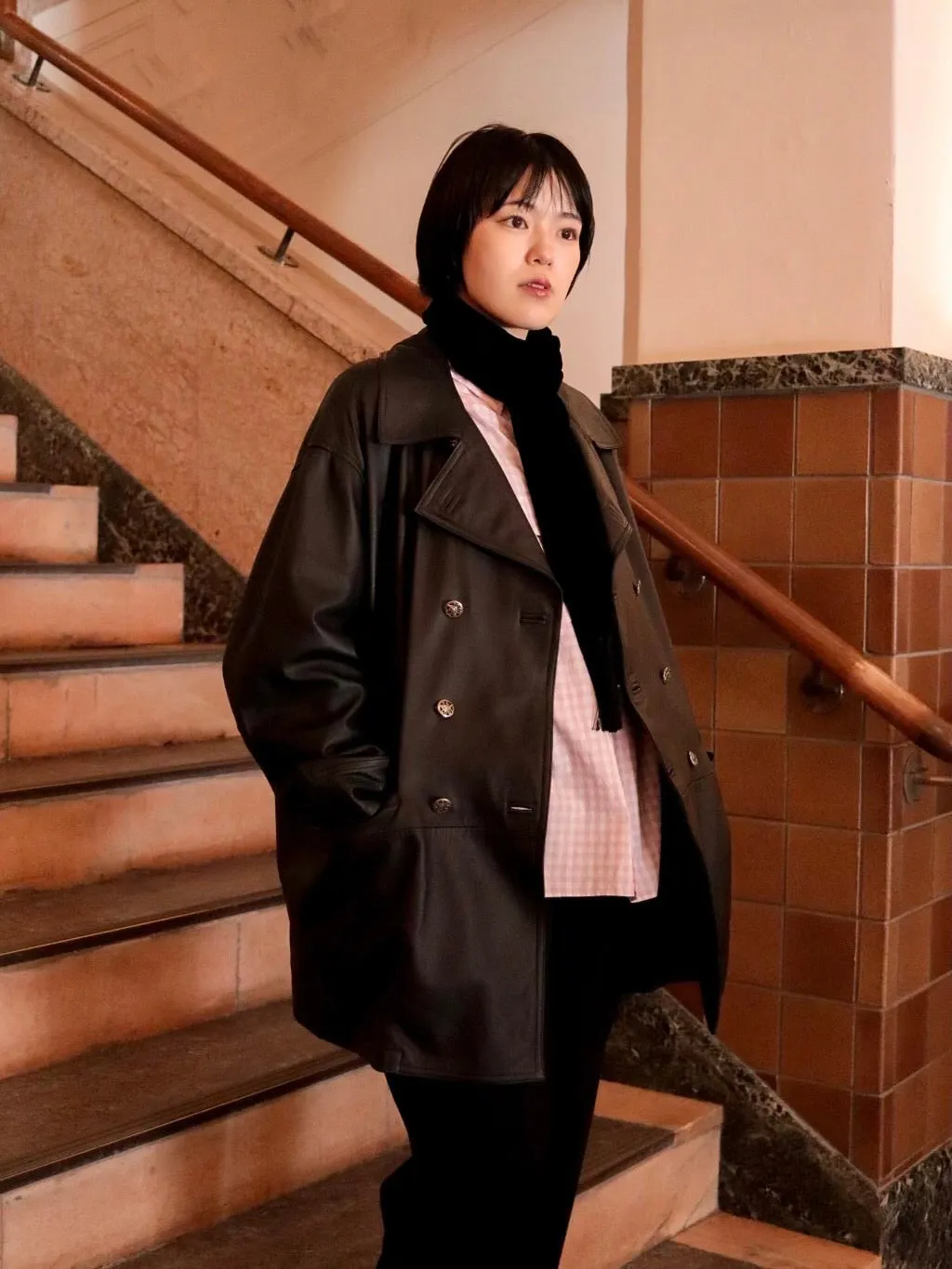 DEERSKIN DRUG STORE JACKET W/SILVER BUTTONS