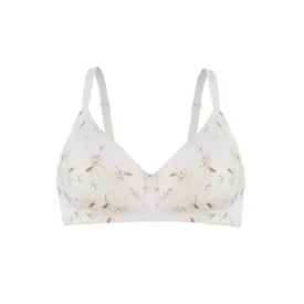 Ditsy Floral - Silk & Organic Cotton Smooth Non Wired T-Shirt Bra