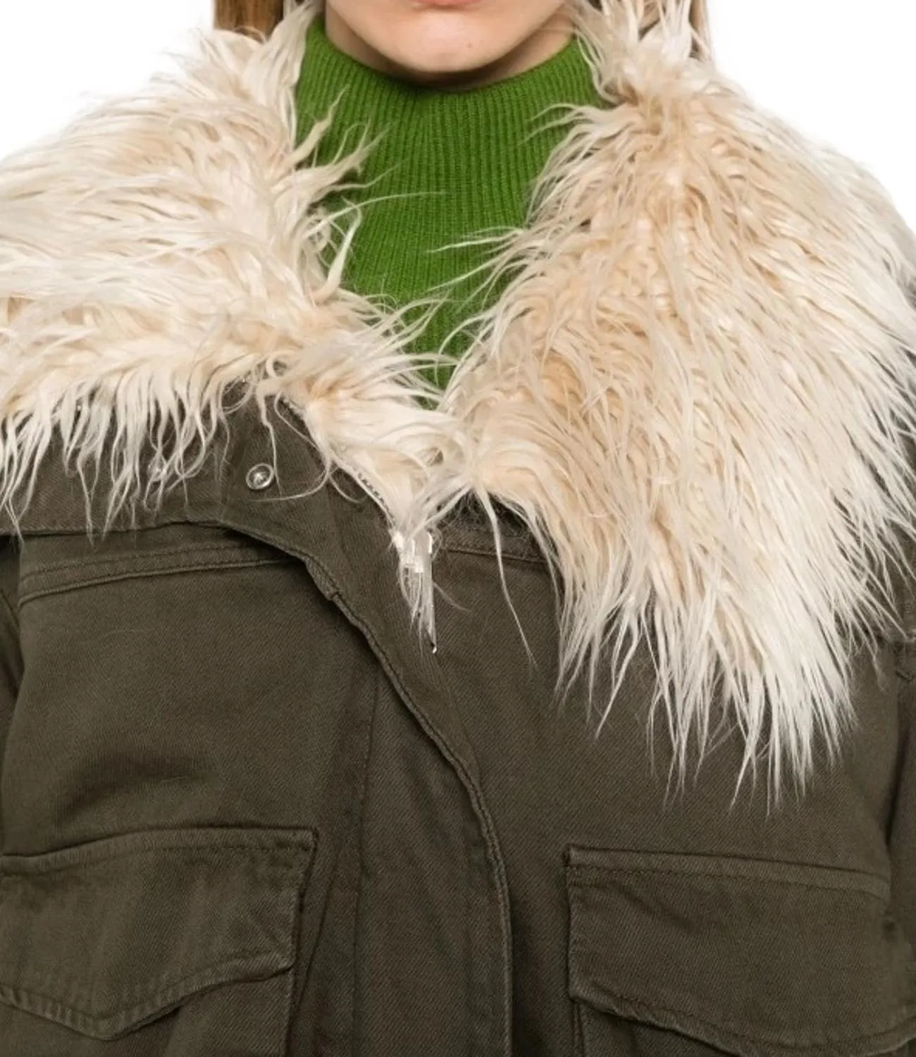 Dondup Parka Verde Militare Donna