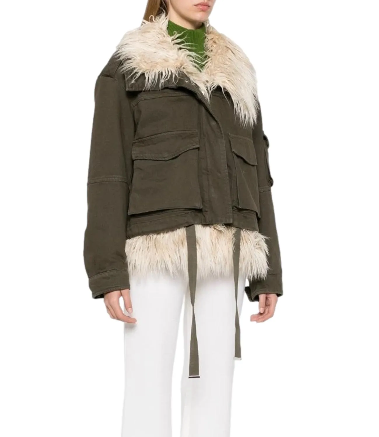 Dondup Parka Verde Militare Donna