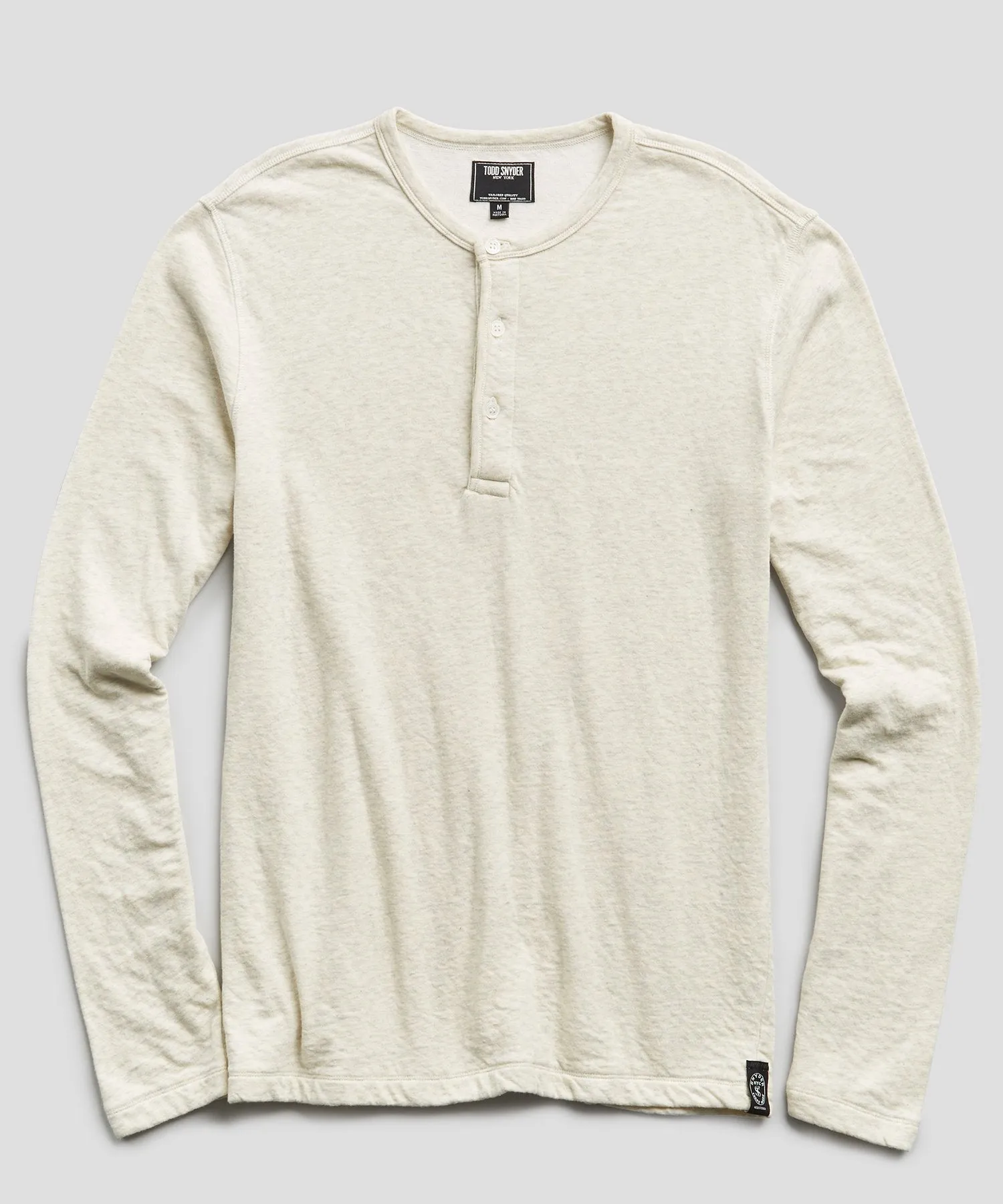 Double knit Henley in Oatmeal