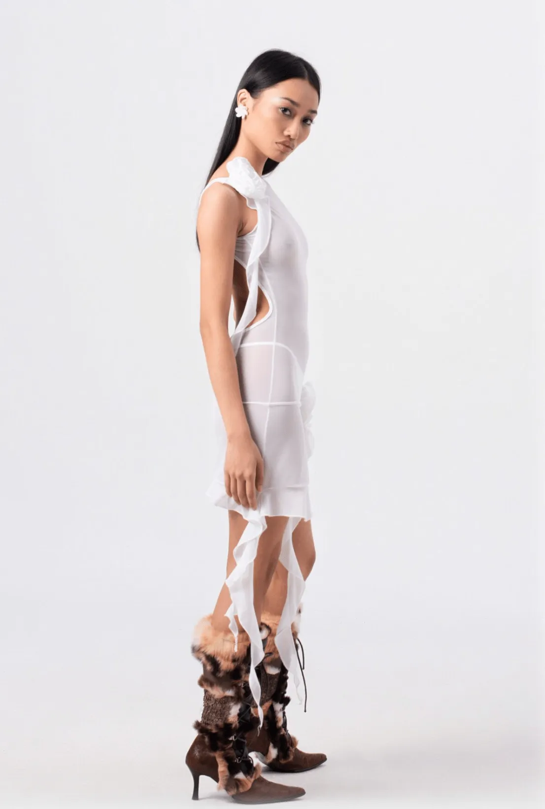 Fanci Club - White Apple Cocktail Dress in White