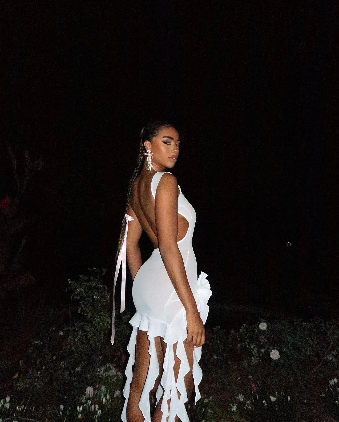 Fanci Club - White Apple Cocktail Dress in White