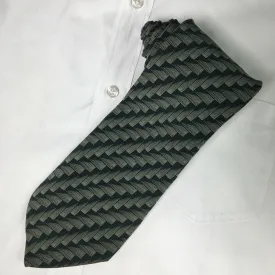 GIORGIO ARMANI Mens Cravatte Green Brushstroke Print 100% Italian Silk Neck Tie 56”