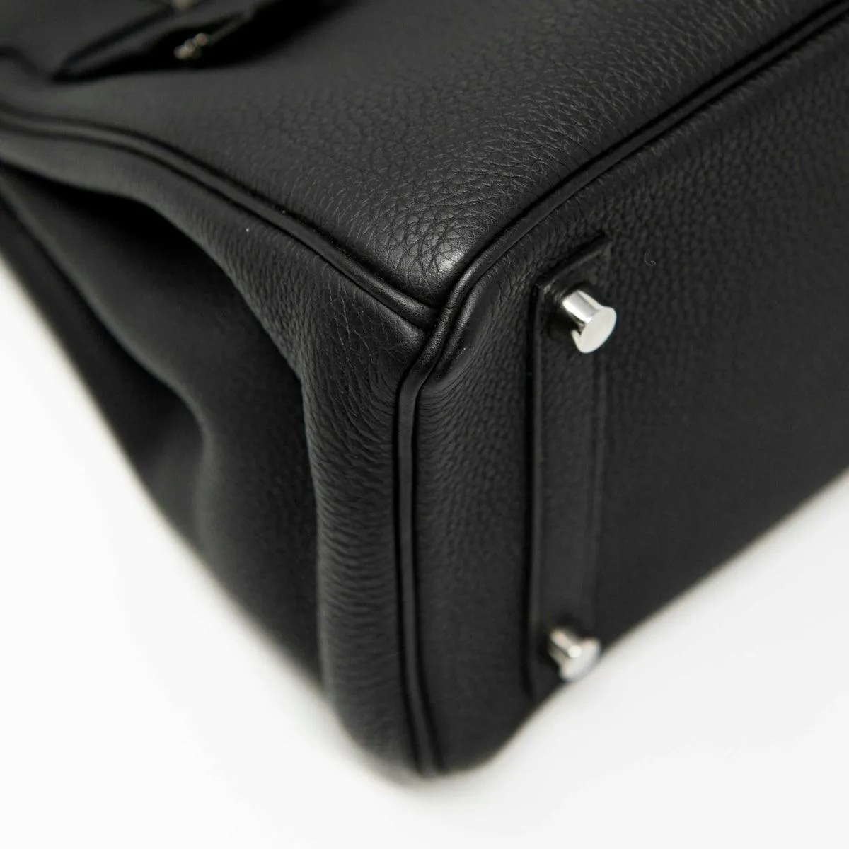 Luxurious Hermes Noir Togo Birkin 30 Designer Handbag
