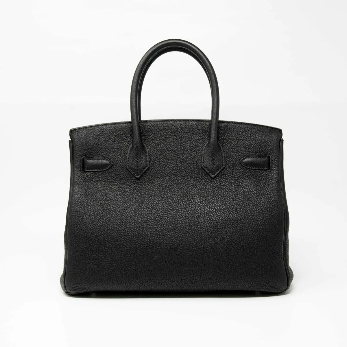 Luxurious Hermes Noir Togo Birkin 30 Designer Handbag
