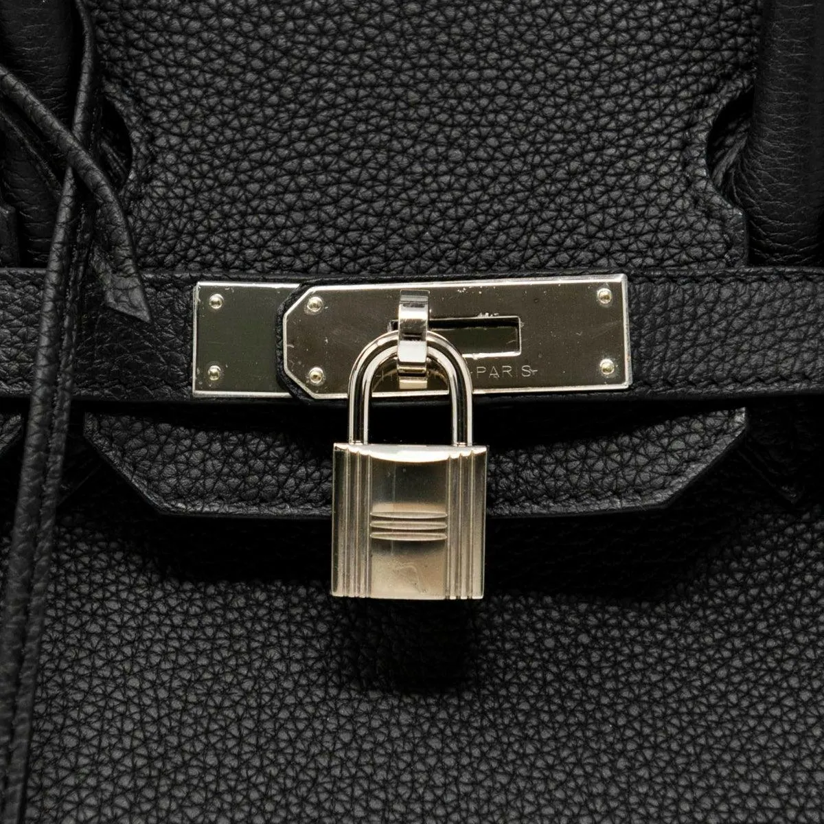 Luxurious Hermes Noir Togo Birkin 30 Designer Handbag