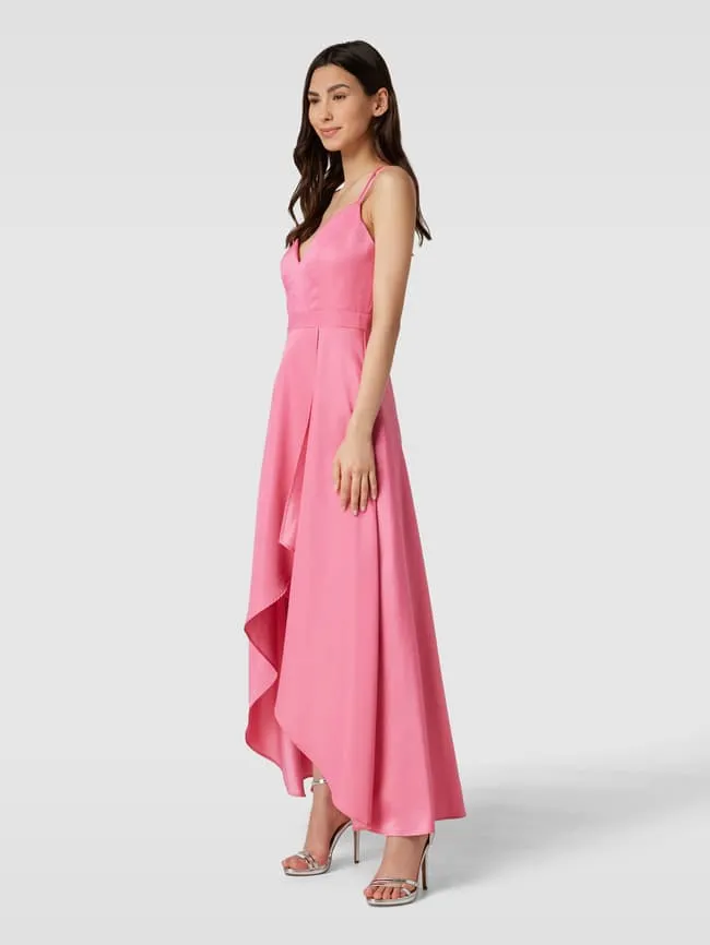 Jake*s Cocktail Mullet Evening Dress, Metallic Pink