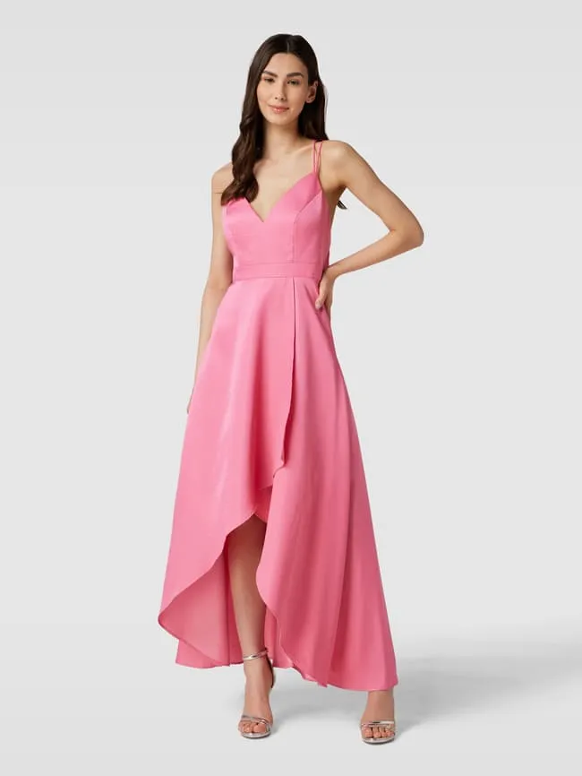 Jake*s Cocktail Mullet Evening Dress, Metallic Pink