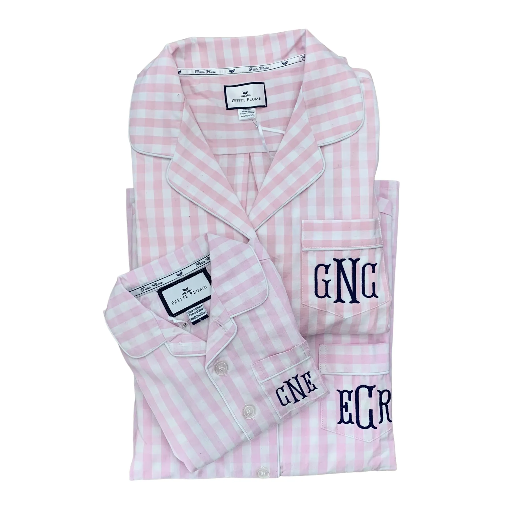 Kid’s Pink Gingham Pajama Set