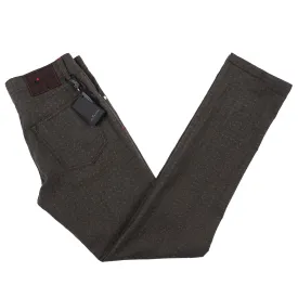 Kiton Slim Fit Five-Pocket Patterned Wool Pants