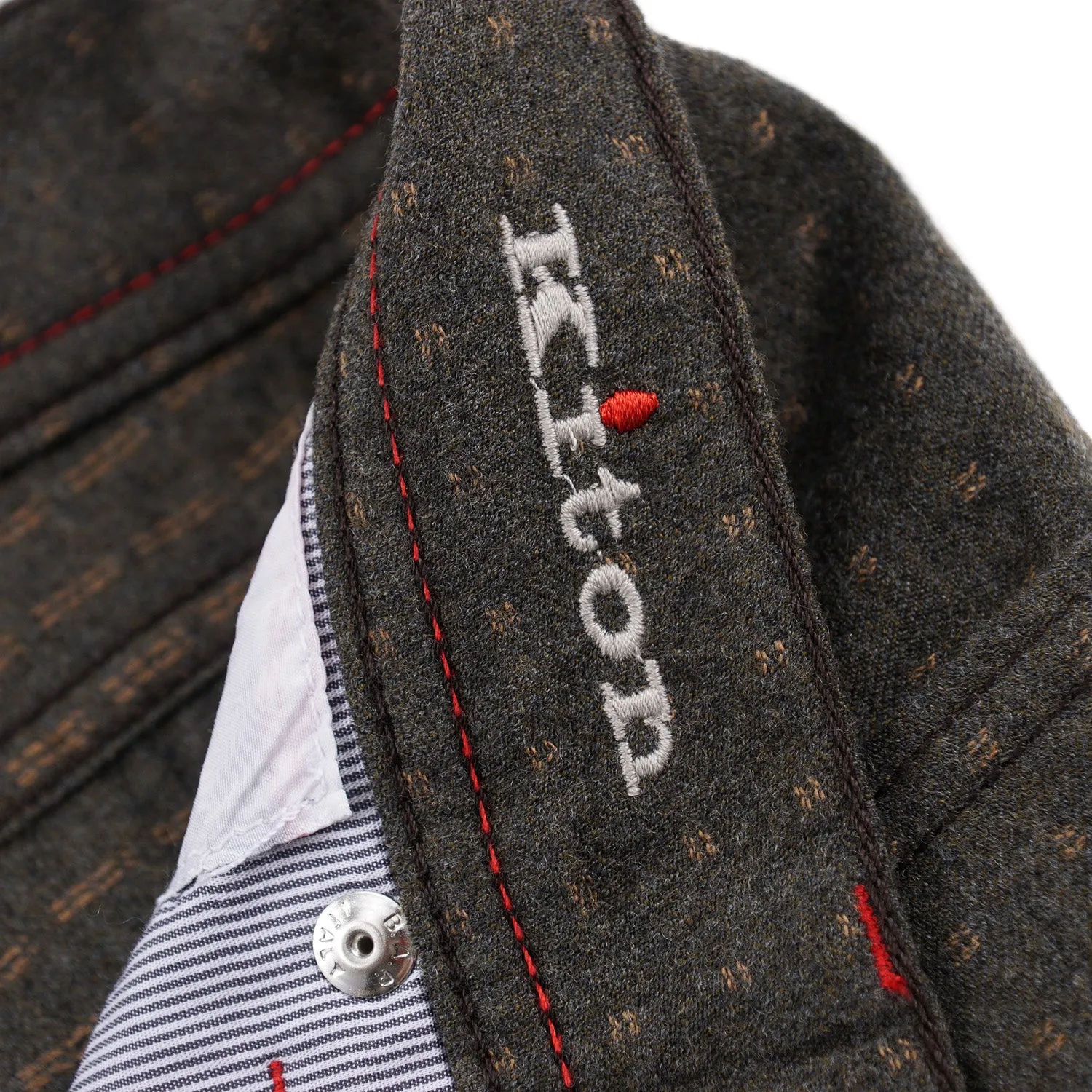 Kiton Slim Fit Five-Pocket Patterned Wool Pants