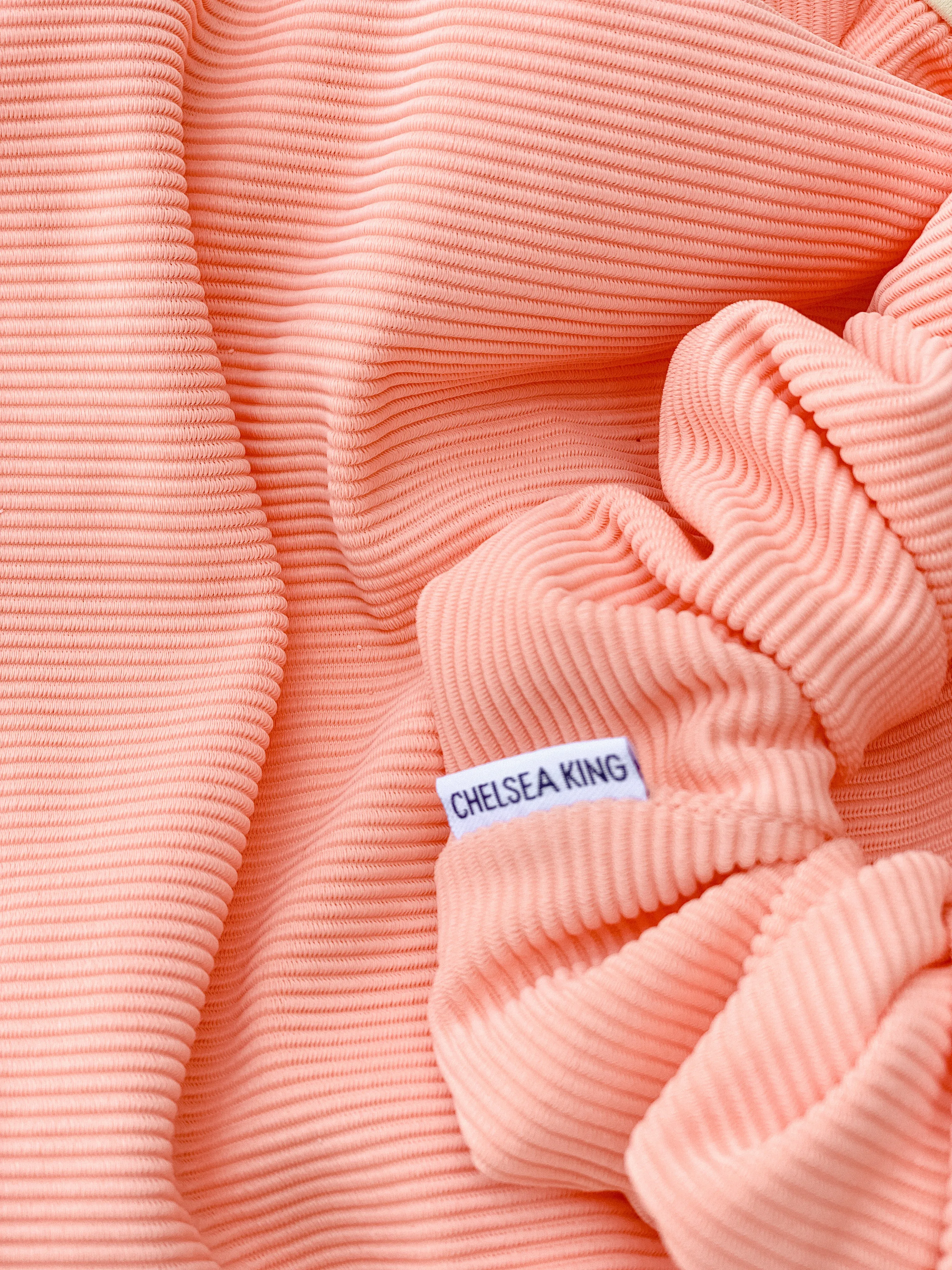 LainSnow X Shop Chelsea King Rib Scrunchie- Cantaloupe Classic