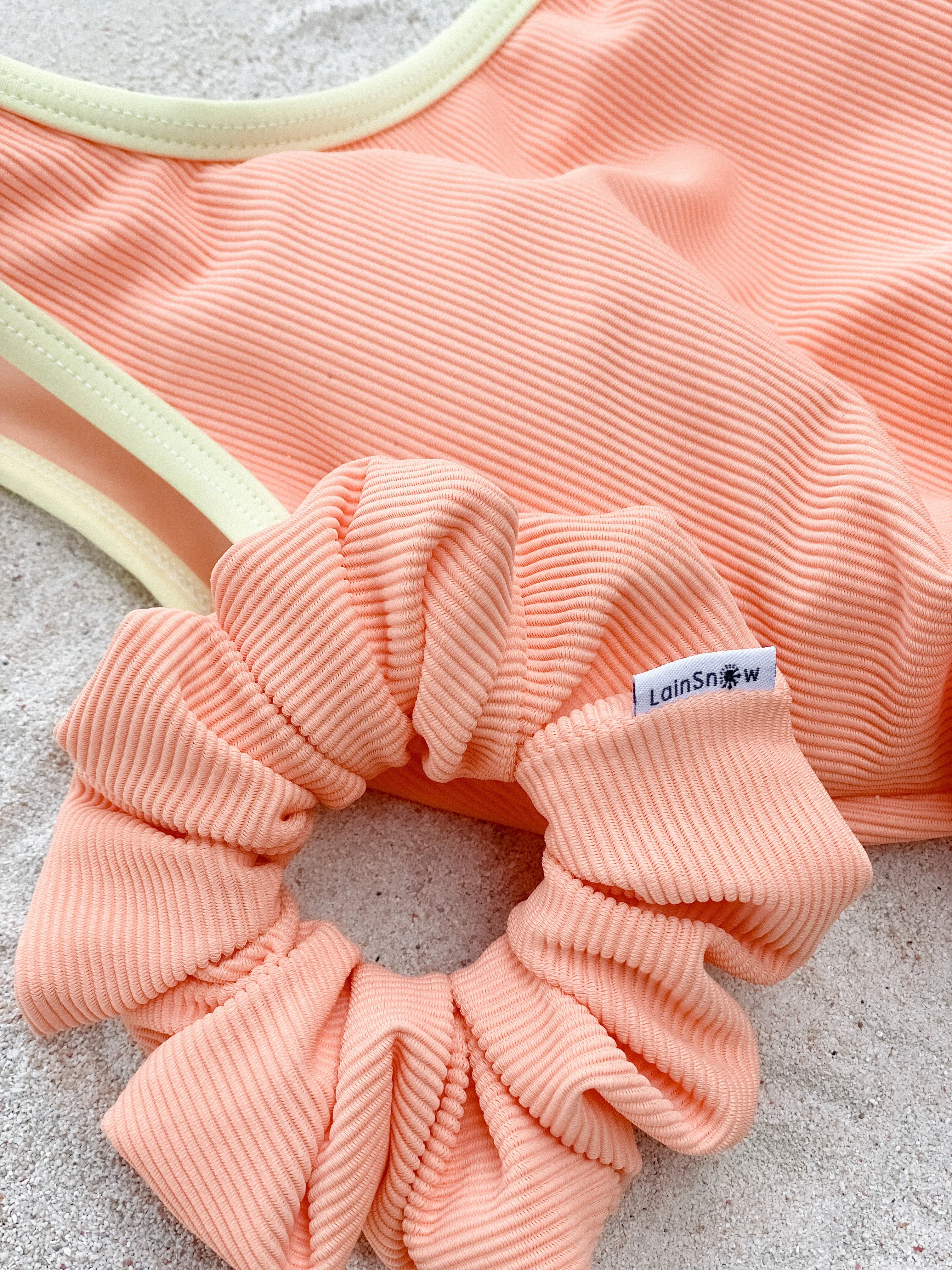 LainSnow X Shop Chelsea King Rib Scrunchie- Cantaloupe Classic