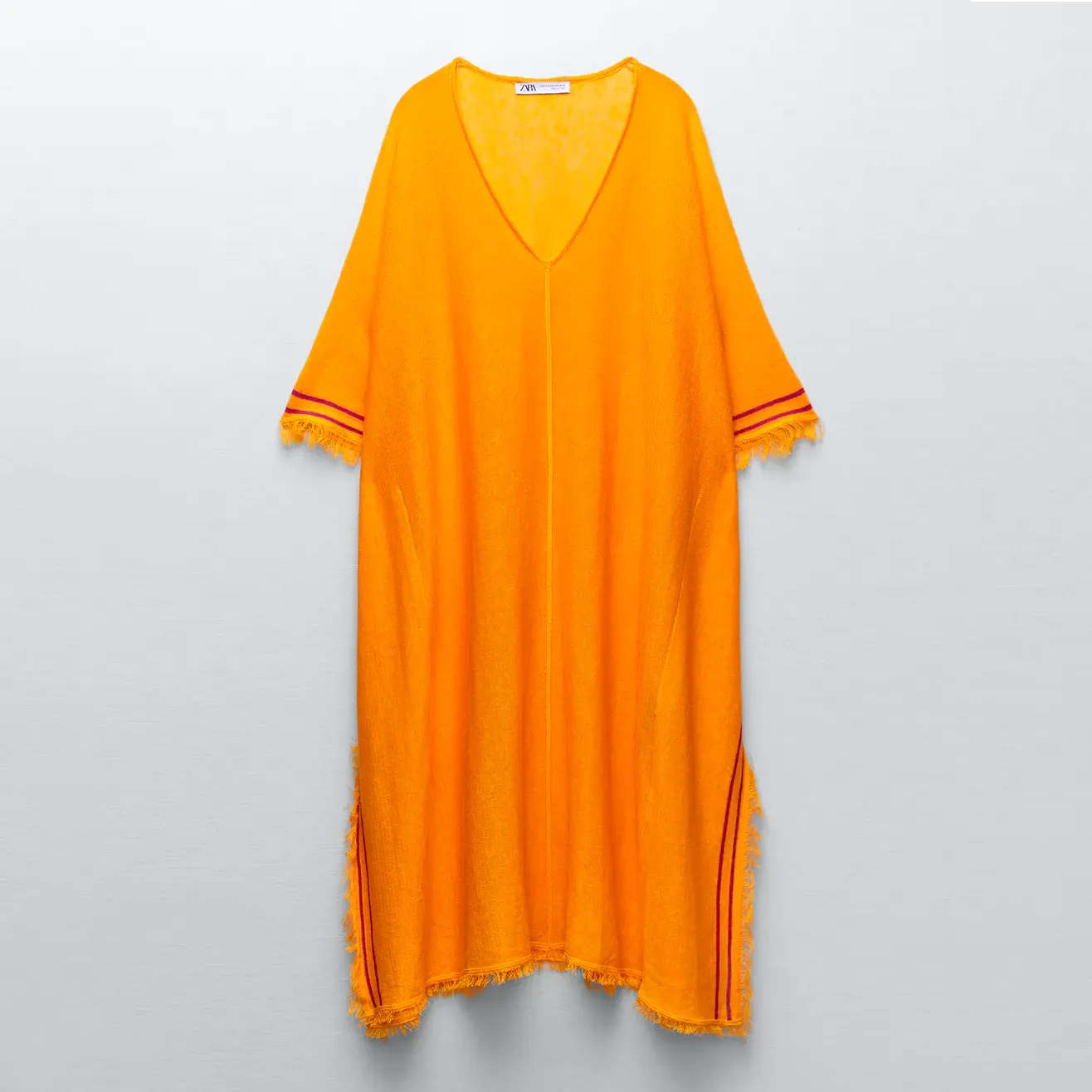 Linen Knit Kaftan Dress