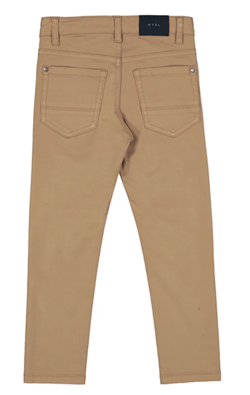 Mayoral - Boys Slim Fit Pants in Camel