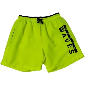 Men Swimwear - "Waves" - Yellow