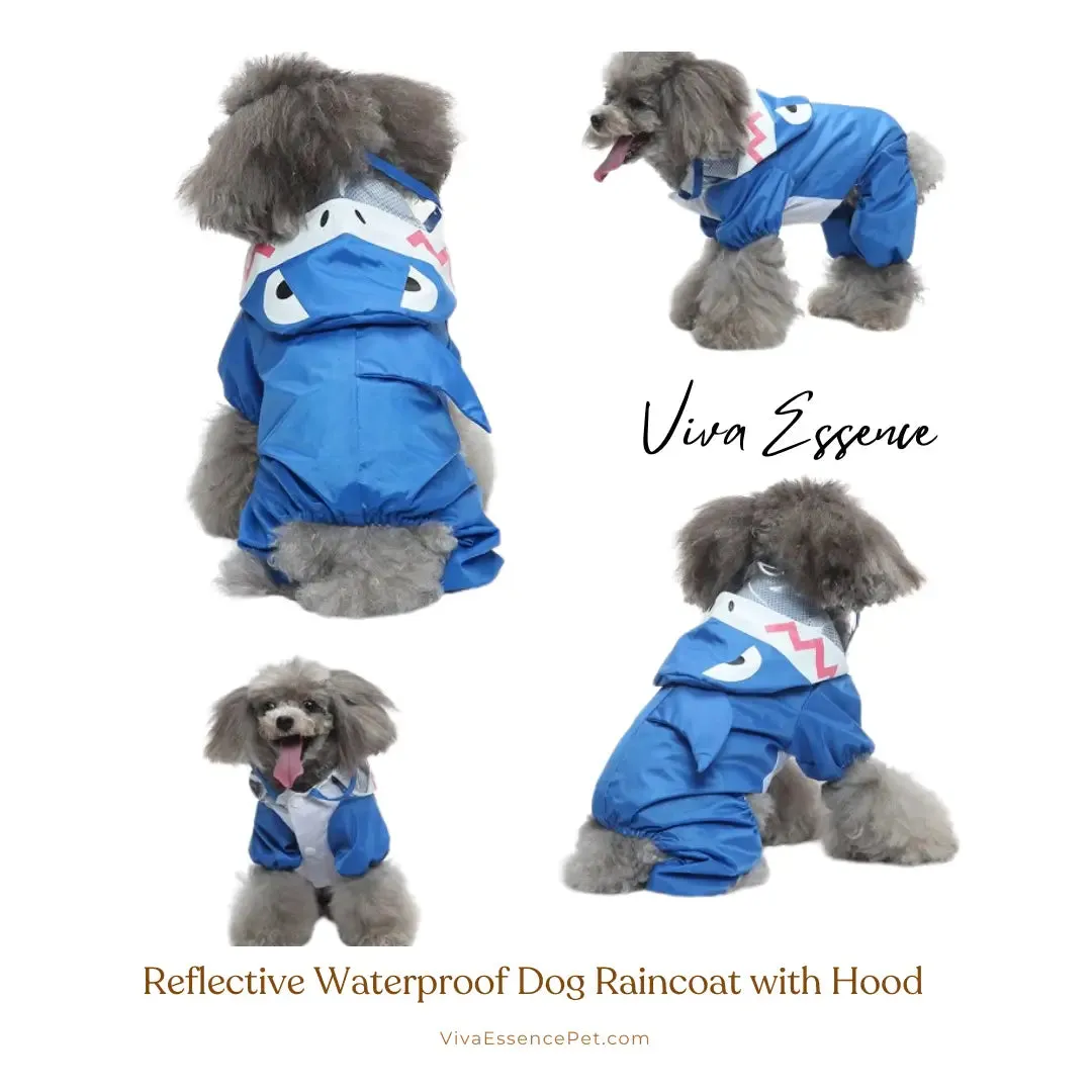 Reflective Waterproof Dog Raincoat with Hood