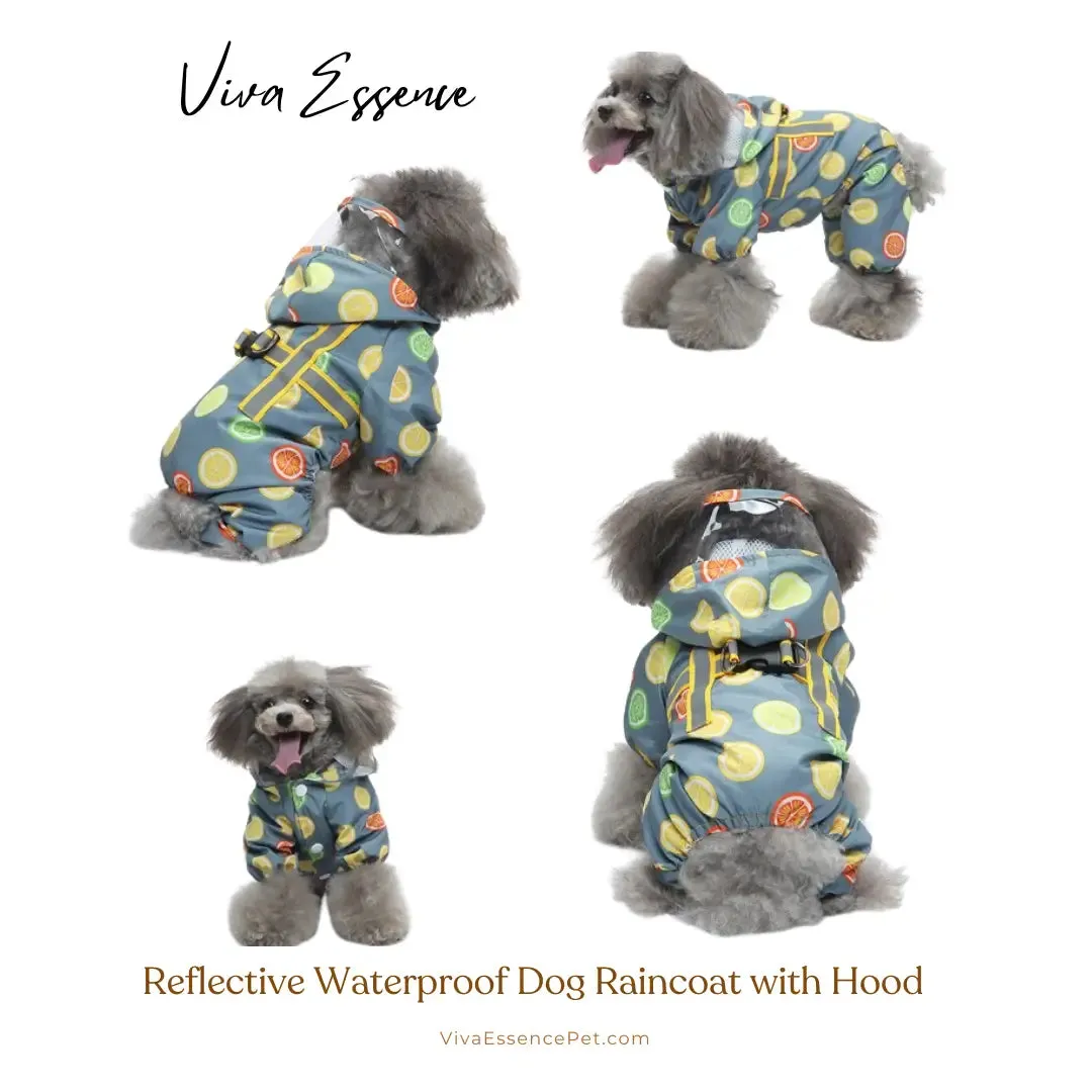 Reflective Waterproof Dog Raincoat with Hood
