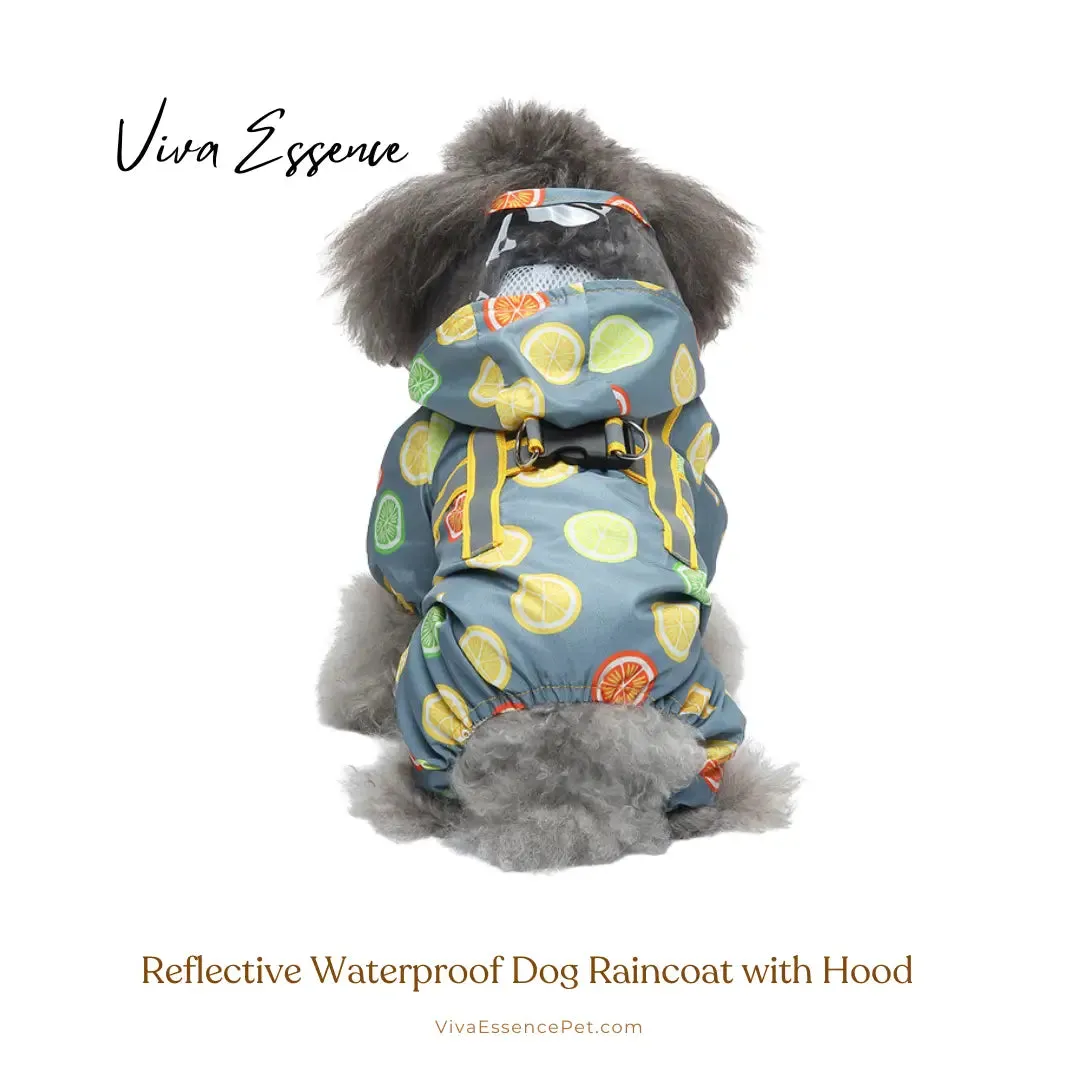 Reflective Waterproof Dog Raincoat with Hood