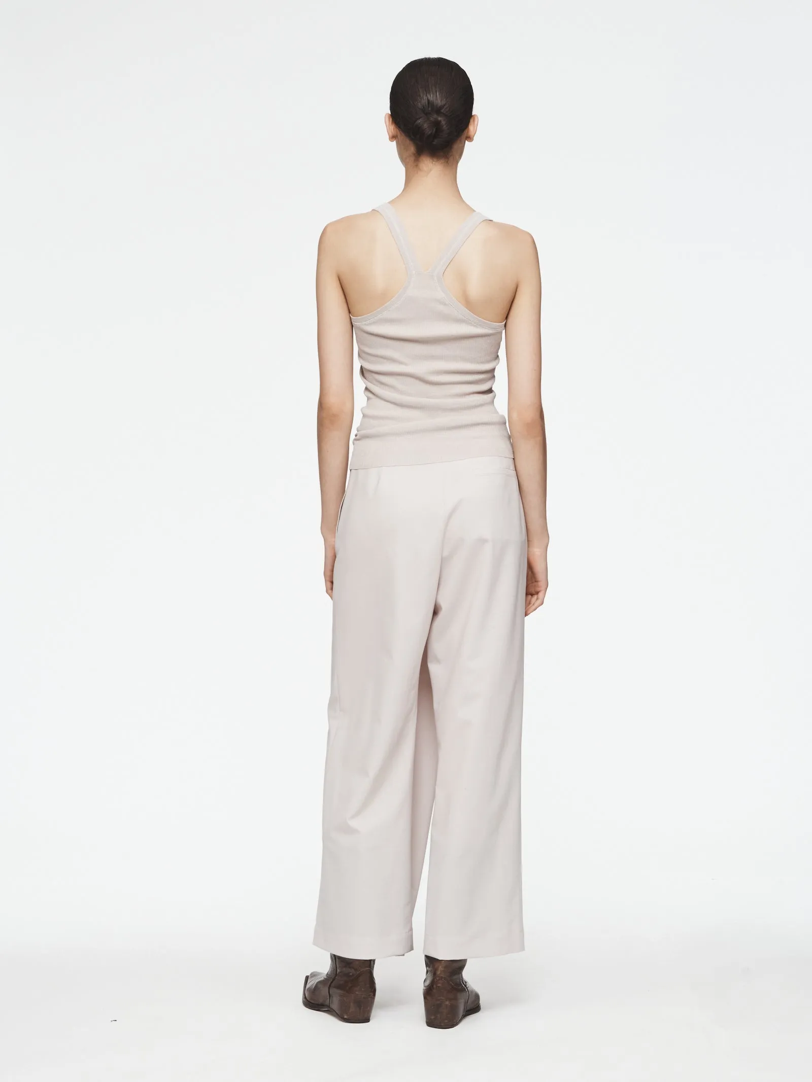Skinny Rib Cami in Warm Pebble