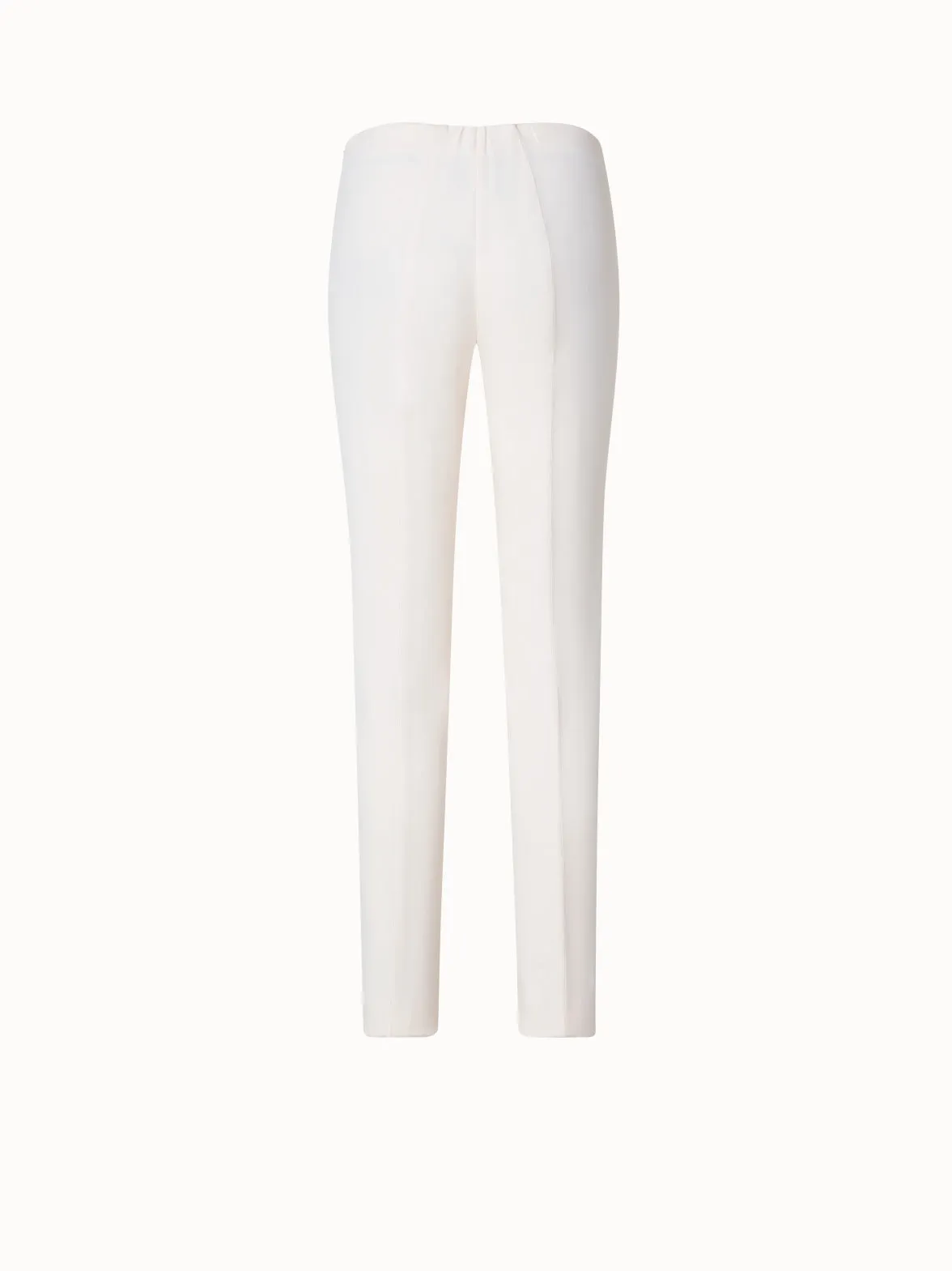 Slim Silk Stretch Crpe Pants