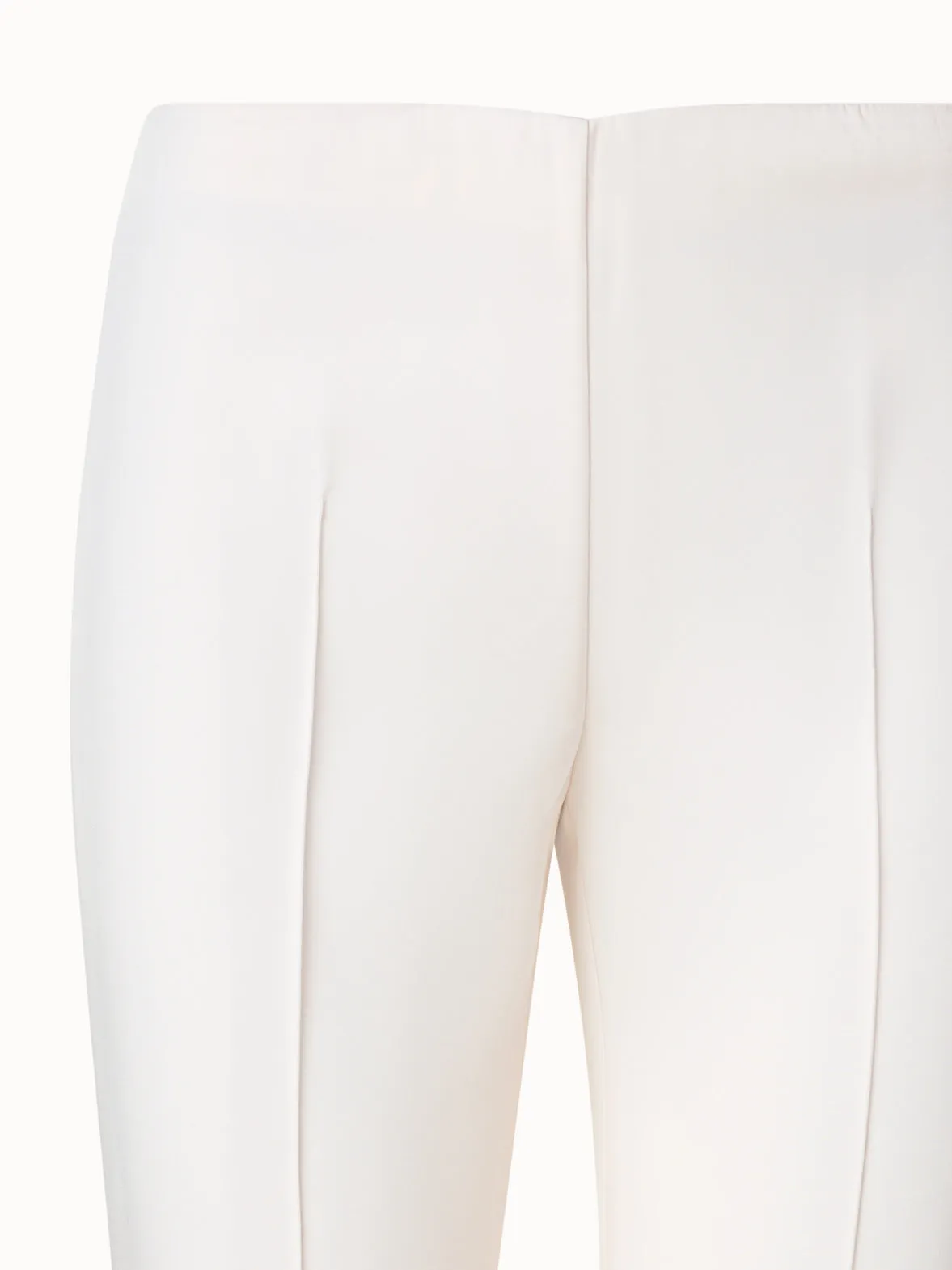 Slim Silk Stretch Crpe Pants