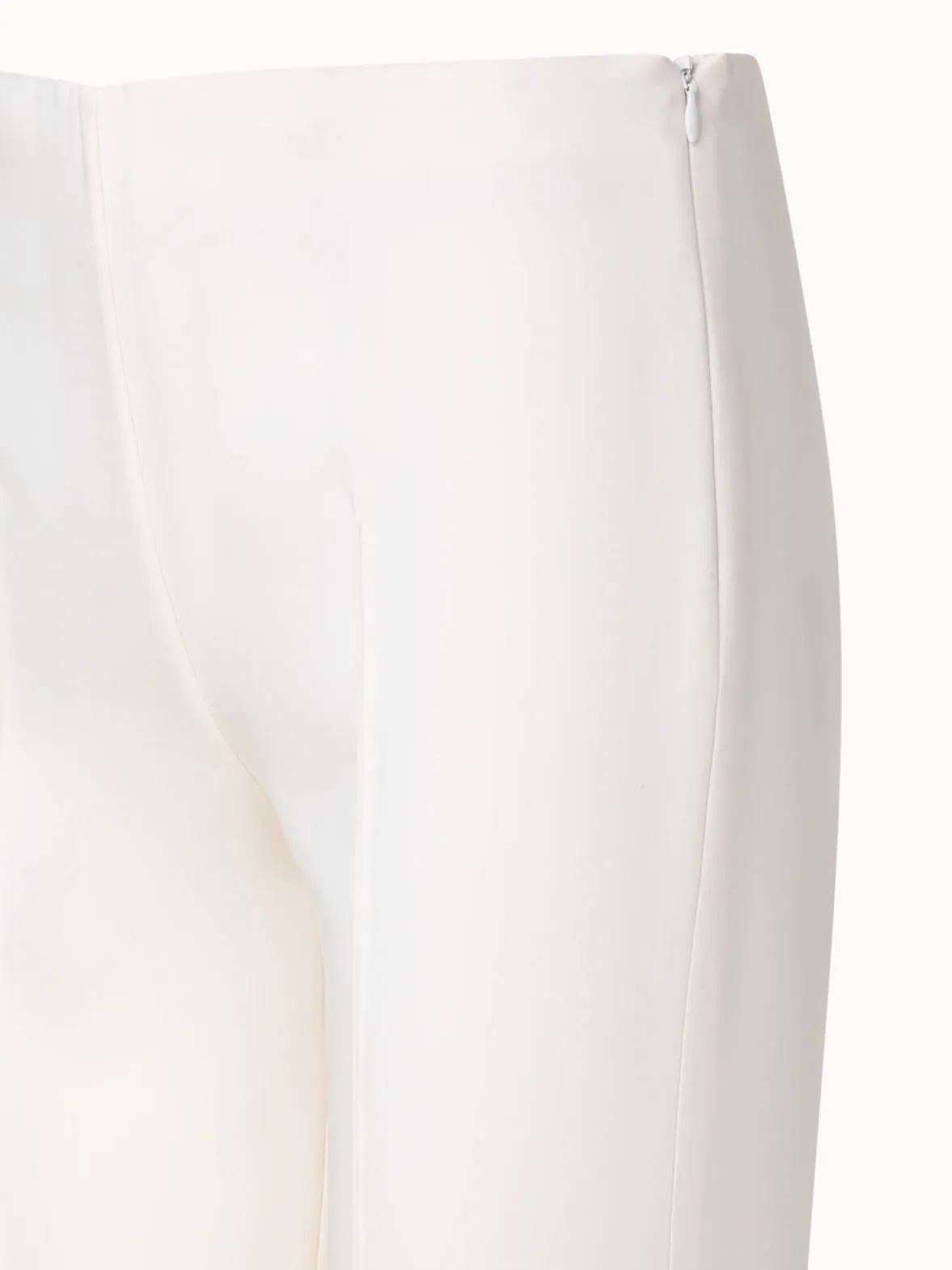 Slim Silk Stretch Crpe Pants