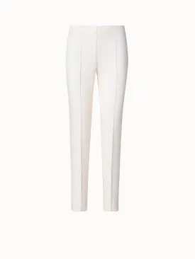 Slim Silk Stretch Crpe Pants