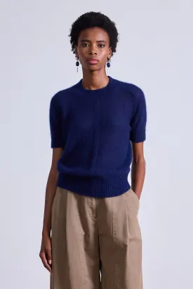 Softest Silk Cashmere Tee in Navy