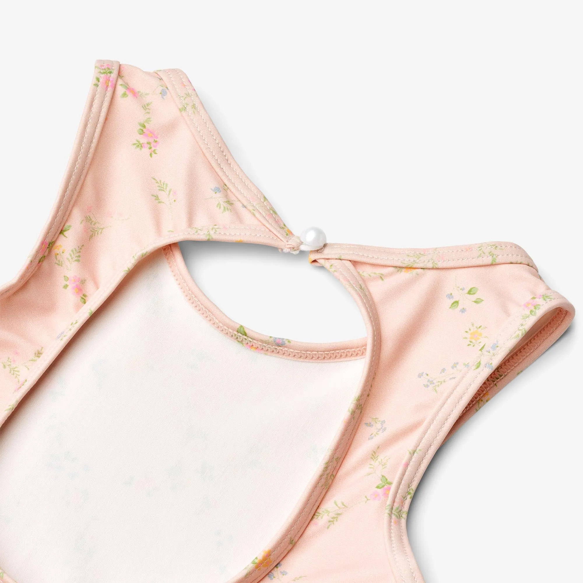 Swimsuit Erna - powder checked flowers