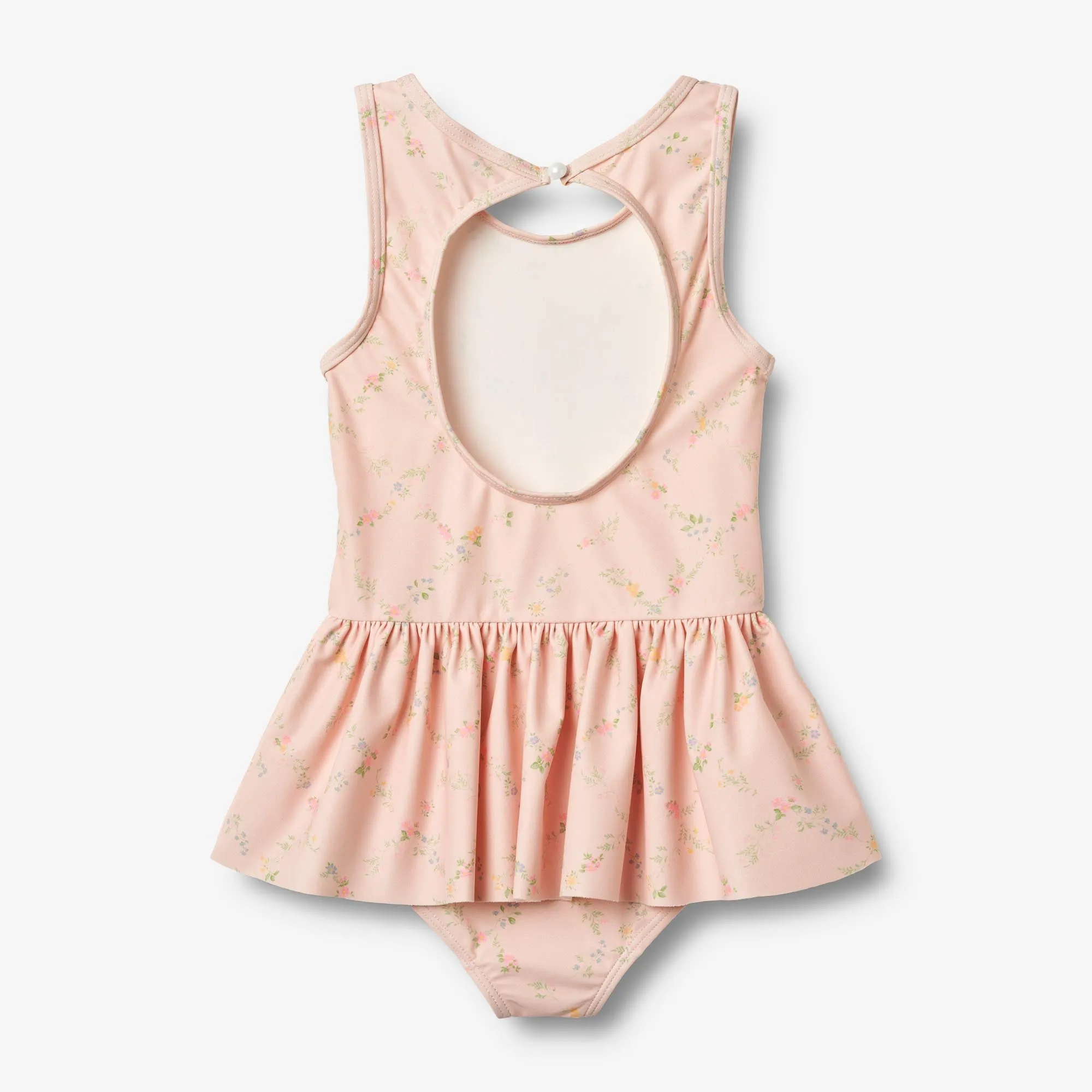Swimsuit Erna - powder checked flowers