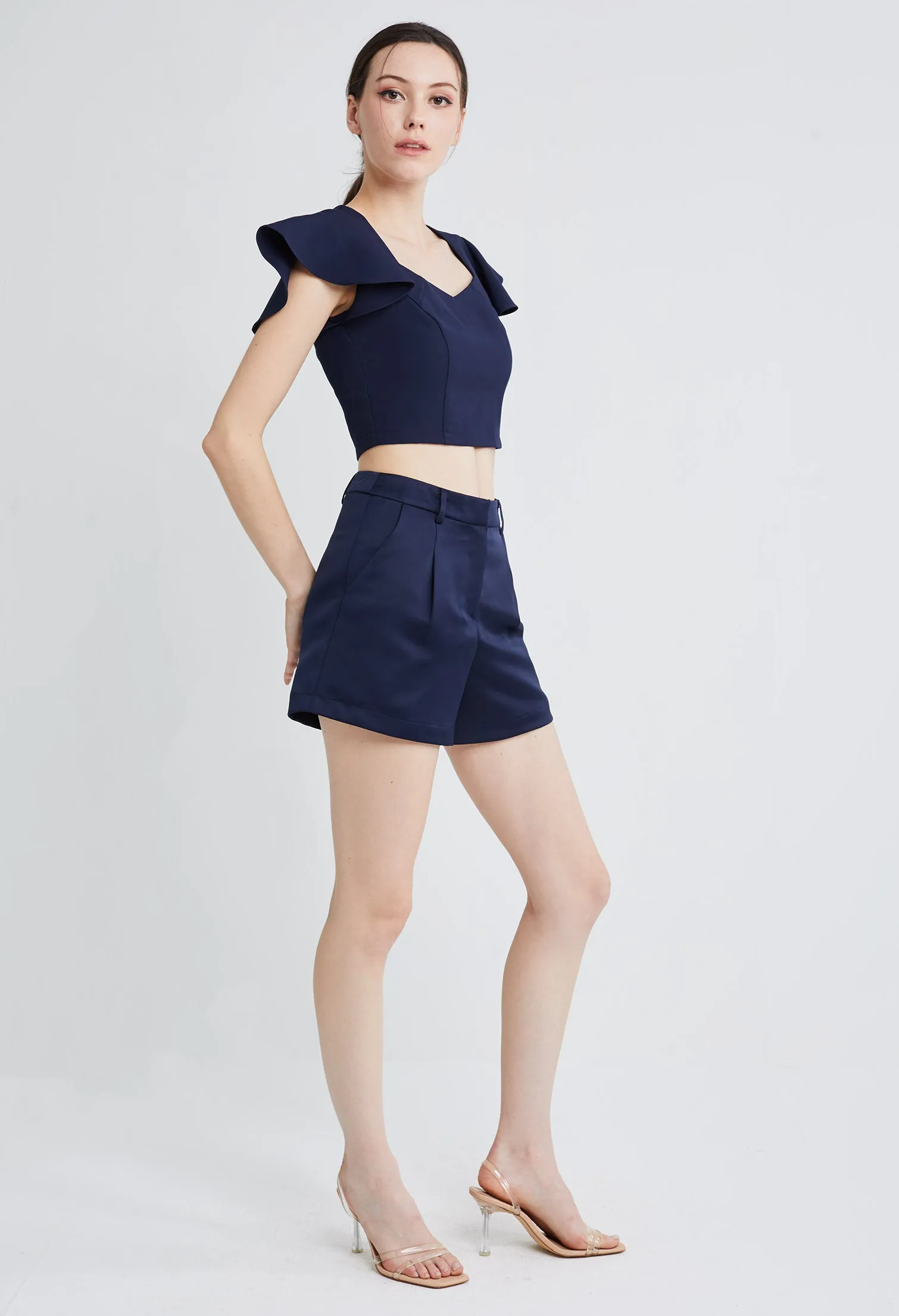 Tailored A-line Bermuda Shorts