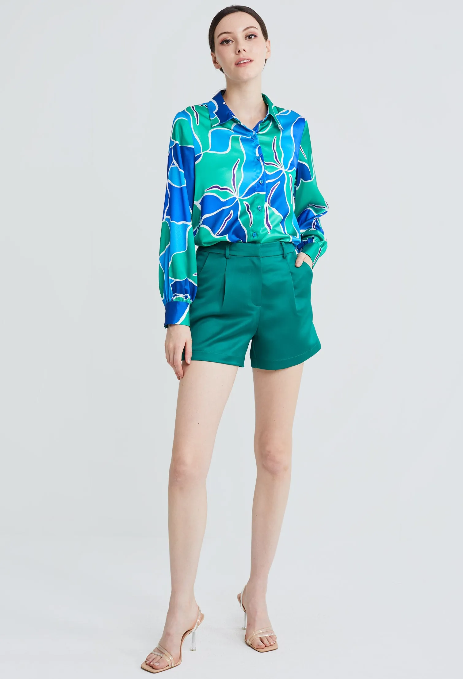 Tailored A-line Bermuda Shorts