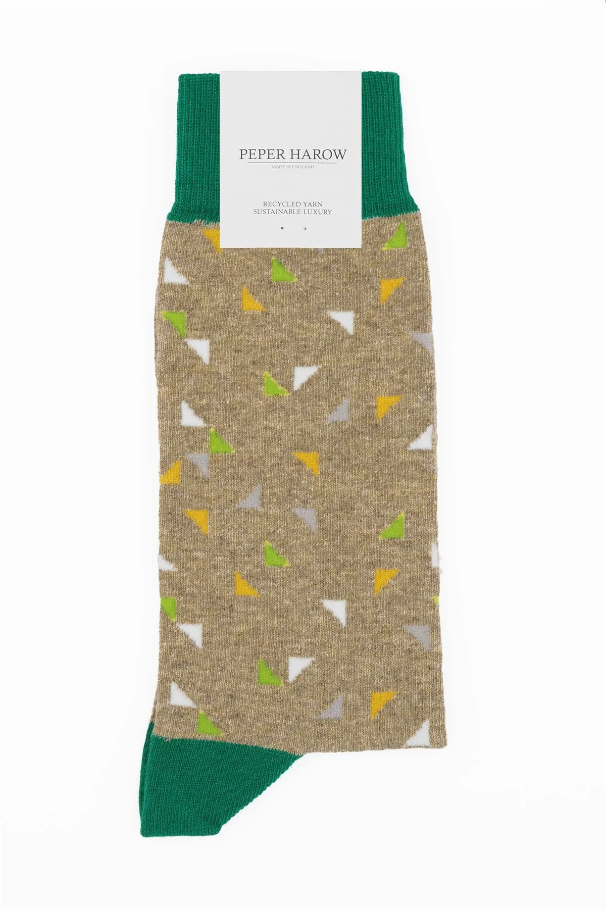 Trilateral Men's Socks - Beige