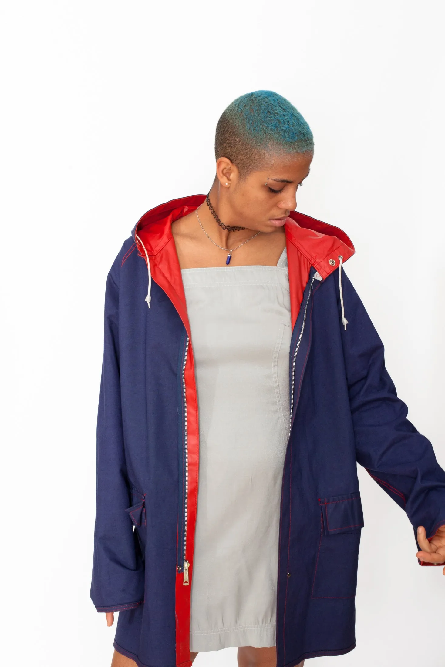 Vintage 80s Reversible Raincoat