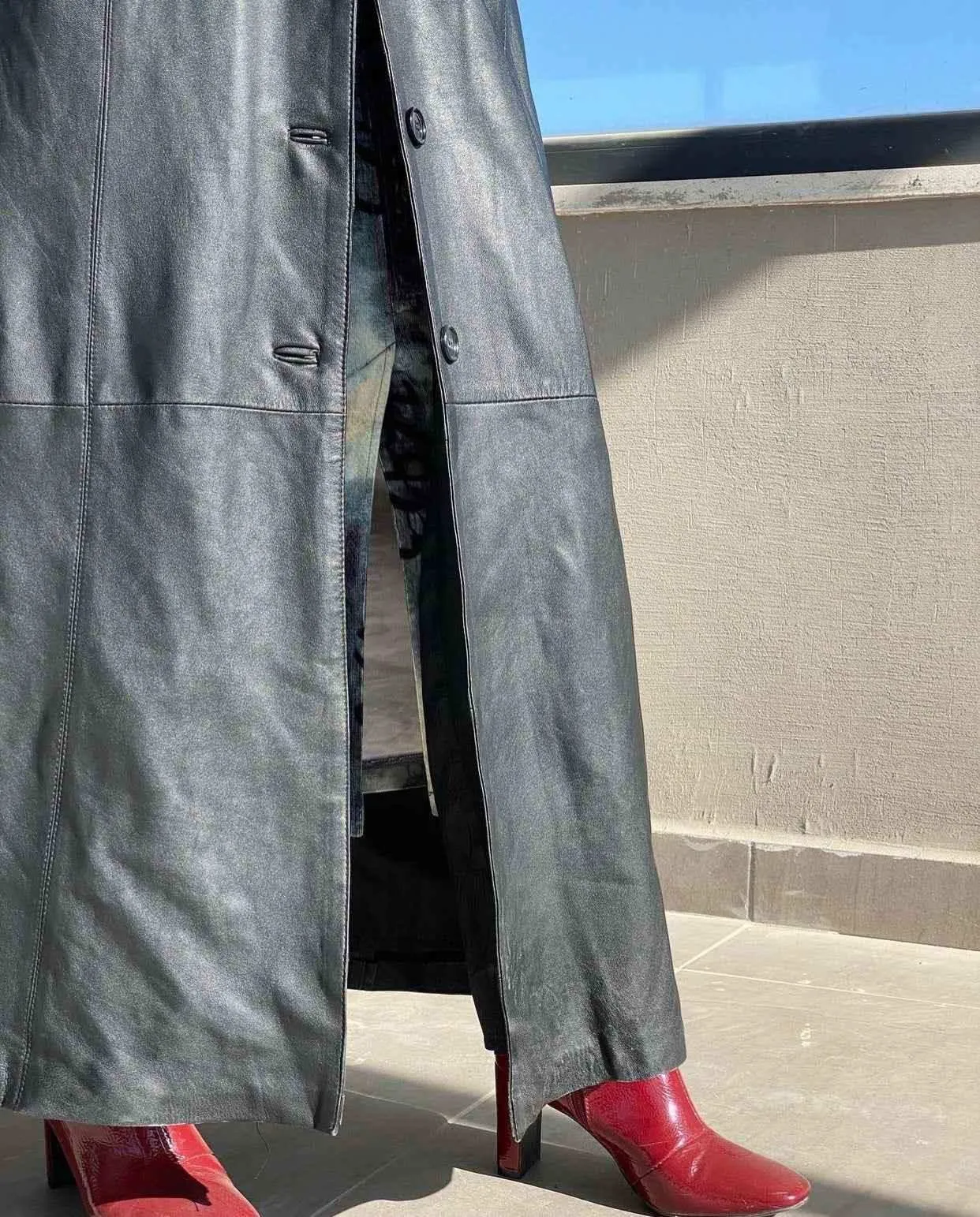 Vintage Genuine Leather Coat
