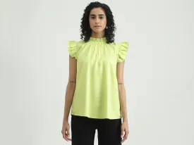 Viscose Solid Round Neck Women Tops