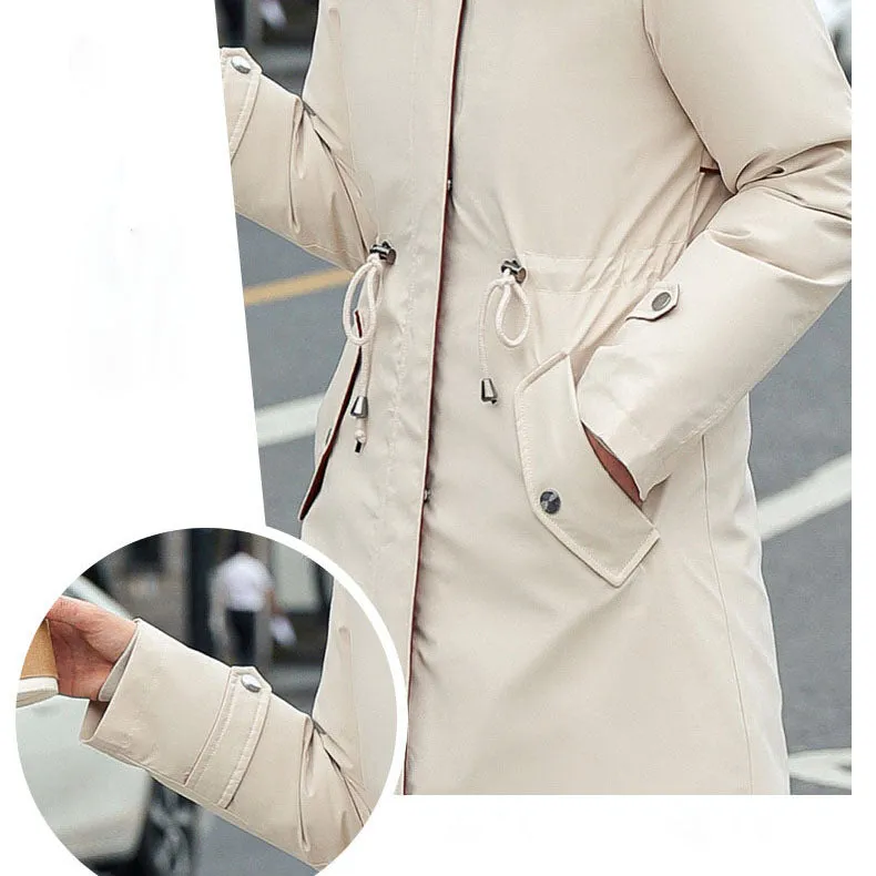 Winter-SpecialsWomen's Winter Hooded Furry Collar Casual Parka Coat