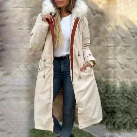 Winter-SpecialsWomen's Winter Hooded Furry Collar Casual Parka Coat