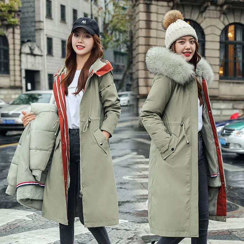 Winter-SpecialsWomen's Winter Hooded Furry Collar Casual Parka Coat