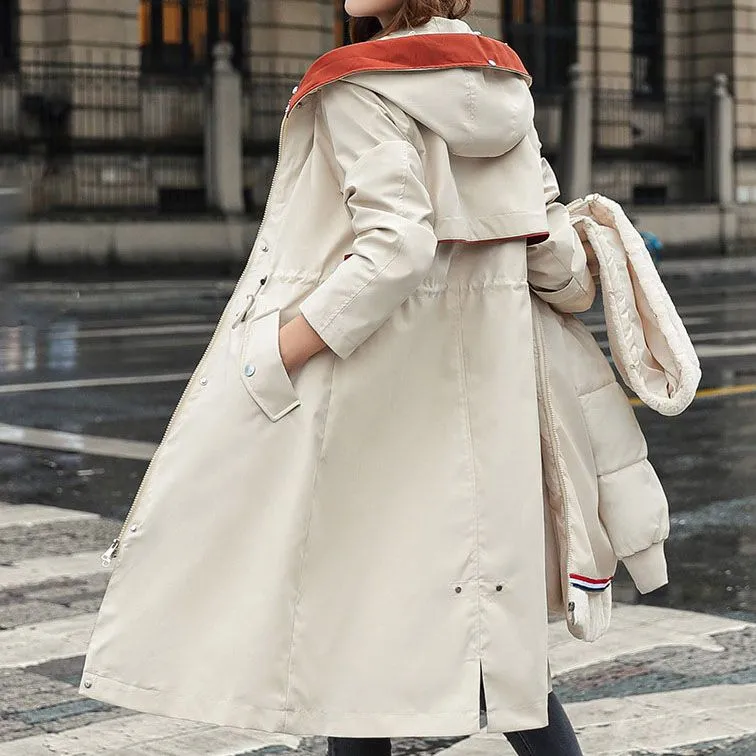 Winter-SpecialsWomen's Winter Hooded Furry Collar Casual Parka Coat